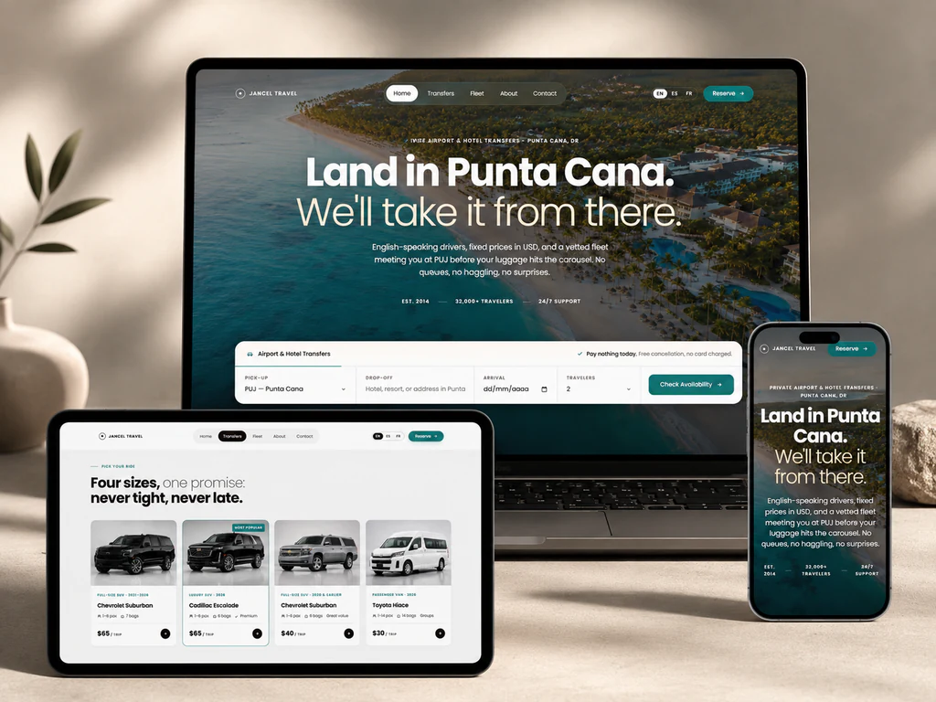 Jancel Travel website