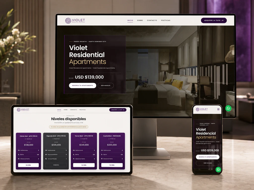 Violet Residencial website
